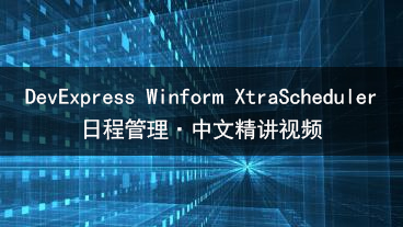 DevExpress Winform XtraScheduler 日程管理教学视频